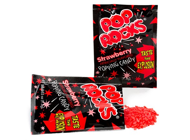 Pop Rocks med Jordbærsmak Det originale bruspulveret!